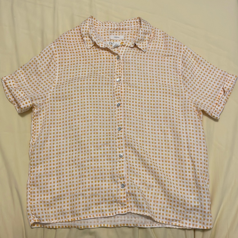 100% Linen C&C California Button Up - image 1